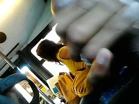 Black guy fucked chick in a public toilet.