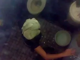 Fucking guy fumbles one pussy and mouth of the second