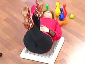 Strong boy ripped fragile girl in the hole