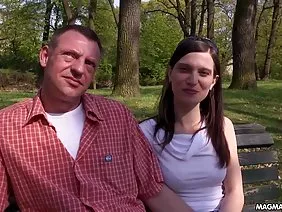 Foot fetishist tore brunette's cunt