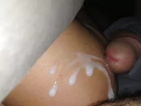 Bangs sexy brunette in the hole
