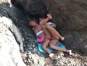Young couple fucked by the roadside