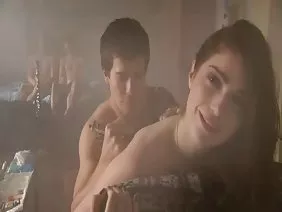 The young lady opened access to her back entrance to her boyfriend