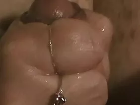 Russian girl in stockings moans sweetly from a hard dick in pussy