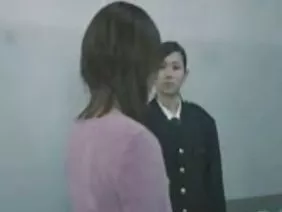 Young schoolgirl smoked and sucked simultaneously