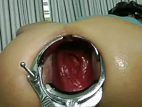 Fucking busty brunette in her pussy