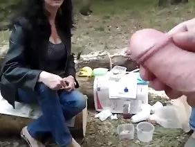Black woman makes group blowjob with ending on face