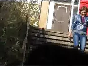 Squirt a dick in the ass blonde on nature